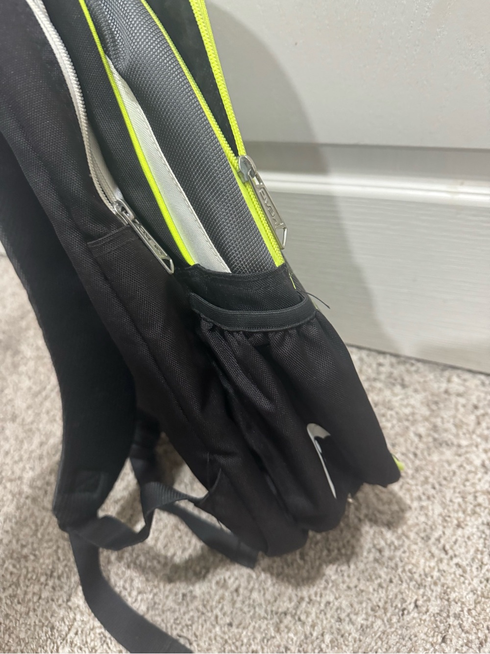 HEAD Tennis Backpack Black Gray Neon Yellow Racquet Sports School Travel - Picture 8 of 12